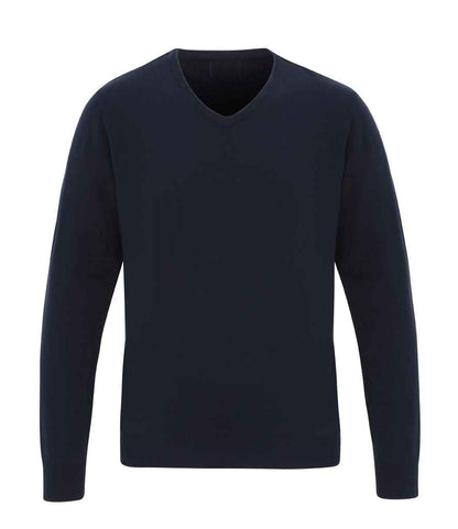 Premier - Essential Acrylic V Neck Sweater - PR400 NAV XS