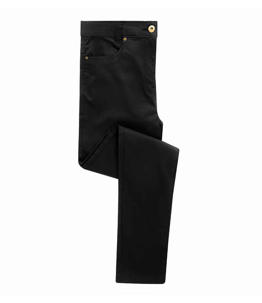 Premier - Ladies Performance Chino Jeans - PR570 BLK 8/R