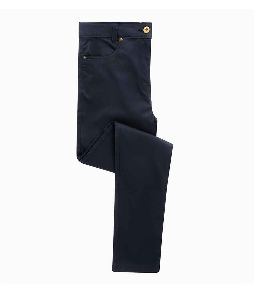 Premier - Ladies Performance Chino Jeans - PR570 NAV 8/R