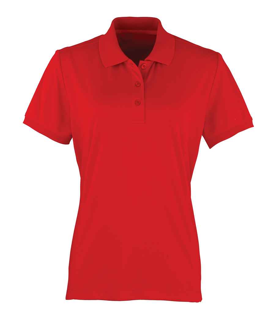 Premier - Ladies Coolchecker® Piqué Polo Shirt - PR616 RED XS