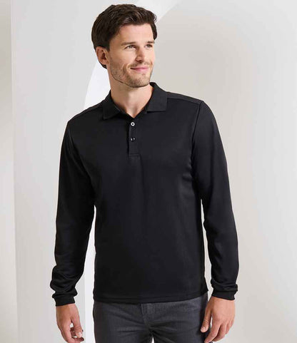Premier - Long Sleeve Coolchecker® Piqué Polo Shirt - PR617 BLK XS
