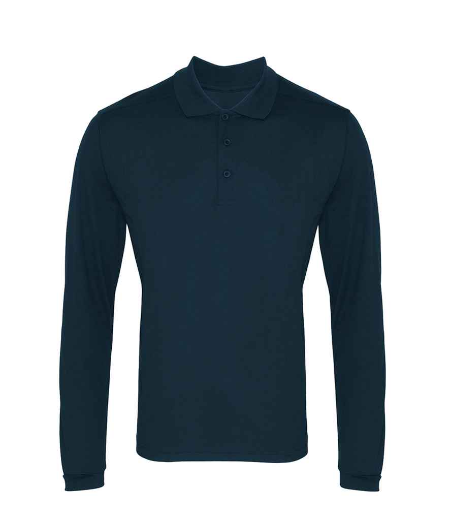 Premier - Long Sleeve Coolchecker® Piqué Polo Shirt - PR617 NAV XS