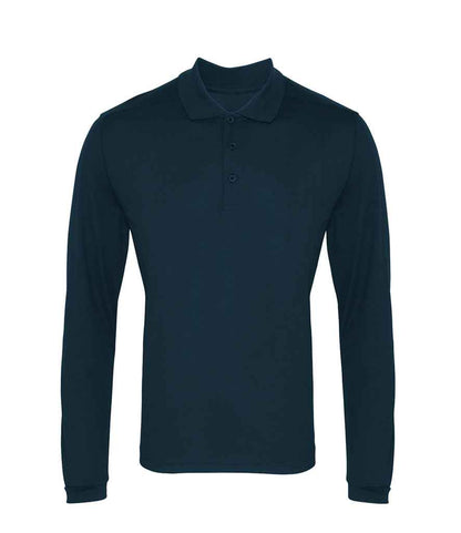 Premier - Long Sleeve Coolchecker® Piqué Polo Shirt - PR617 NAV XS