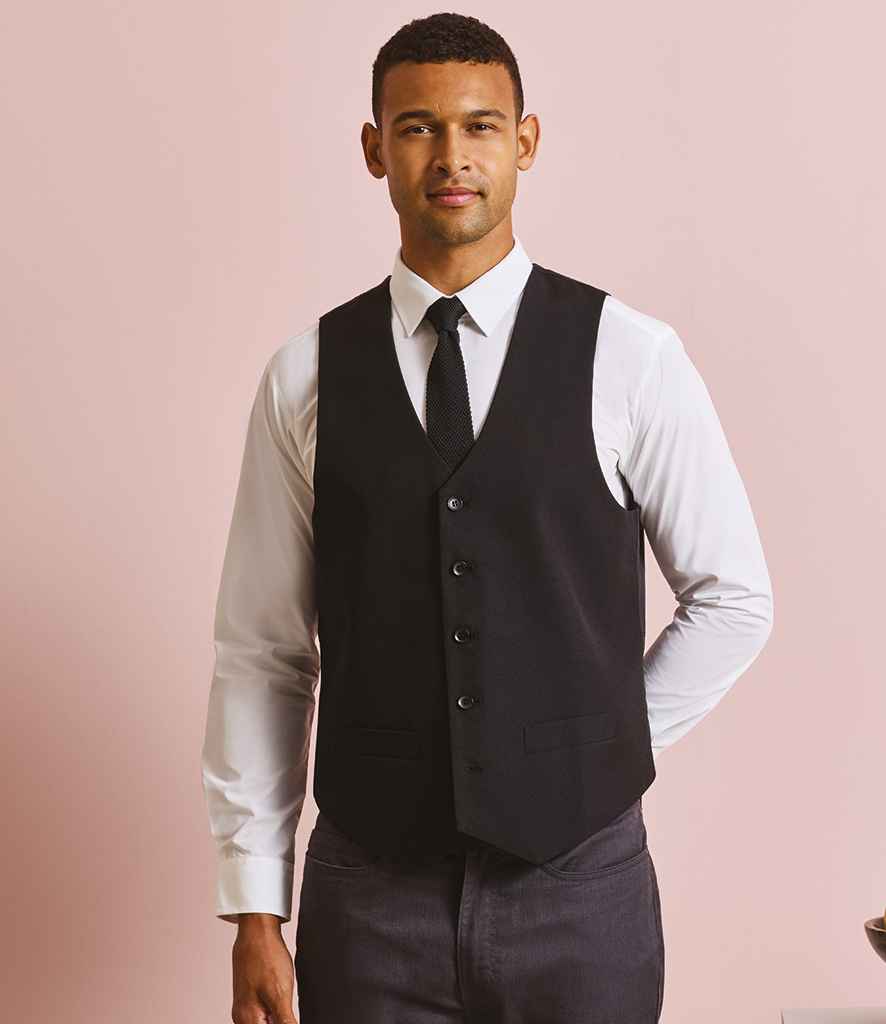 Premier - Lined Waistcoat - PR622 BLK XXS