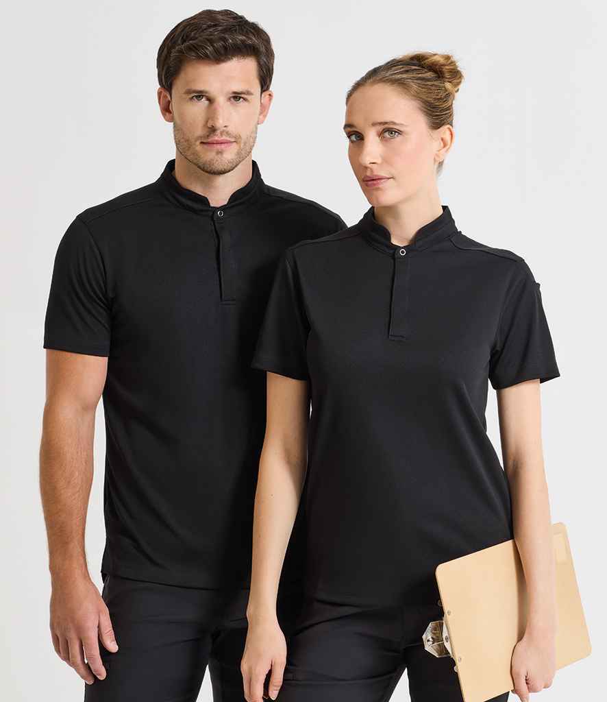 Premier - Essential Coolchecker® Short Sleeve Chef's Shirt - PR646 BLK XS