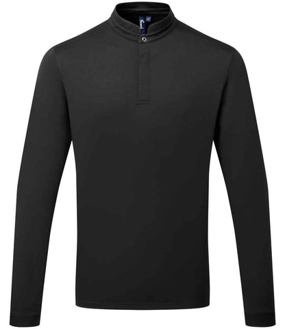 Premier - Essential Coolchecker® Long Sleeve Chef's Shirt - PR647 BLK XS