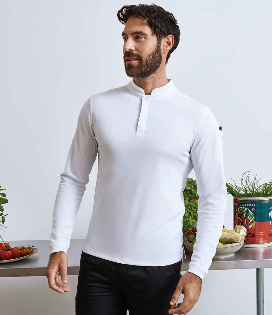 Premier - Essential Coolchecker® Long Sleeve Chef's Shirt - PR647 WHI XS