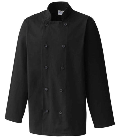 Premier - Long Sleeve Chef's Jacket - PR657 BLK XS