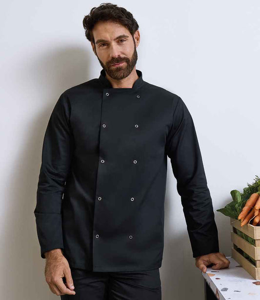 Premier - Long Sleeve Stud Front Chef's Jacket