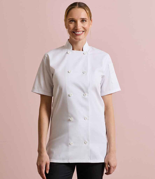 Premier - Ladies Short Sleeve Chef's Jacket