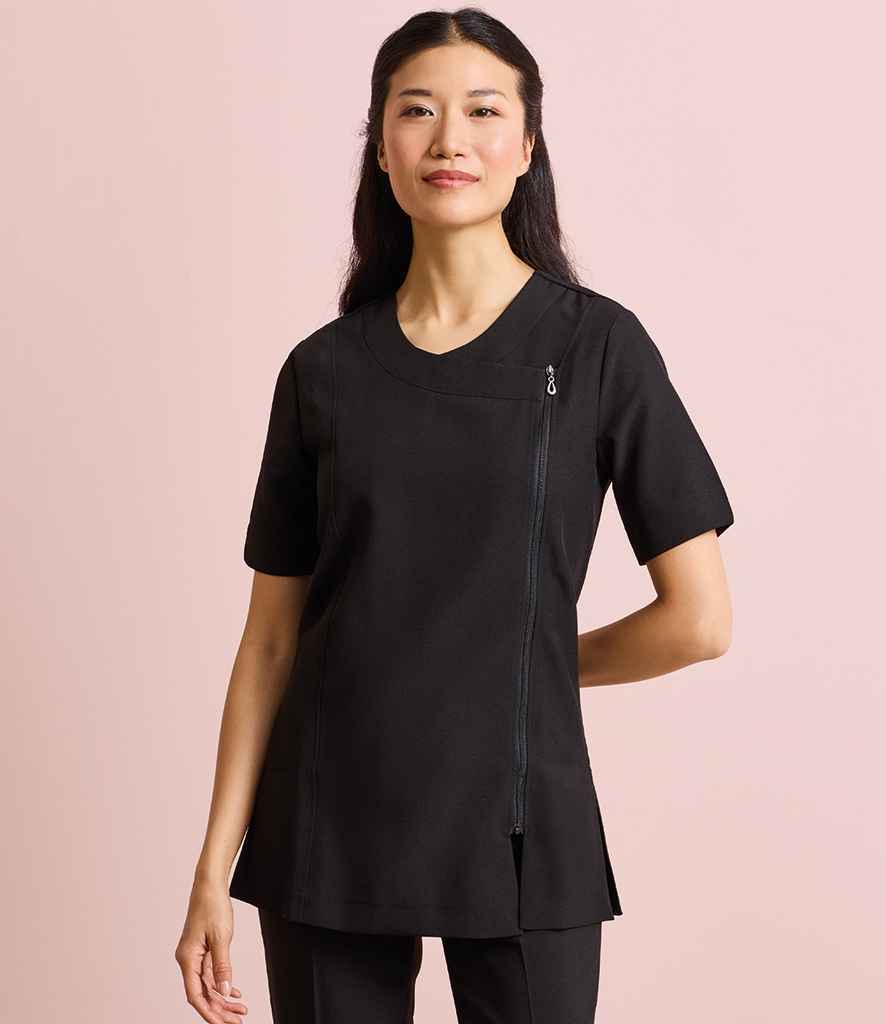 Premier - Ladies Camellia Short Sleeve Tunic - PR686 BLK 6