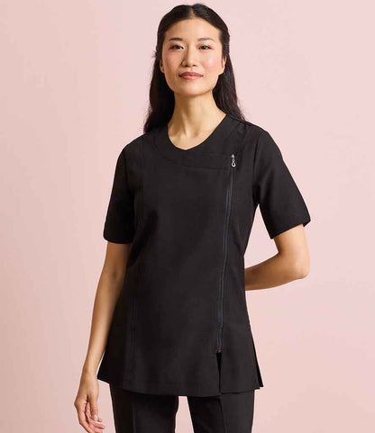 Premier - Ladies Camellia Short Sleeve Tunic - PR686 BLK 6