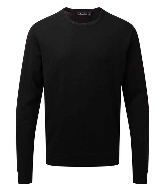 Premier - Cotton Rich Crew Neck Sweater - PR692 BLK XXS