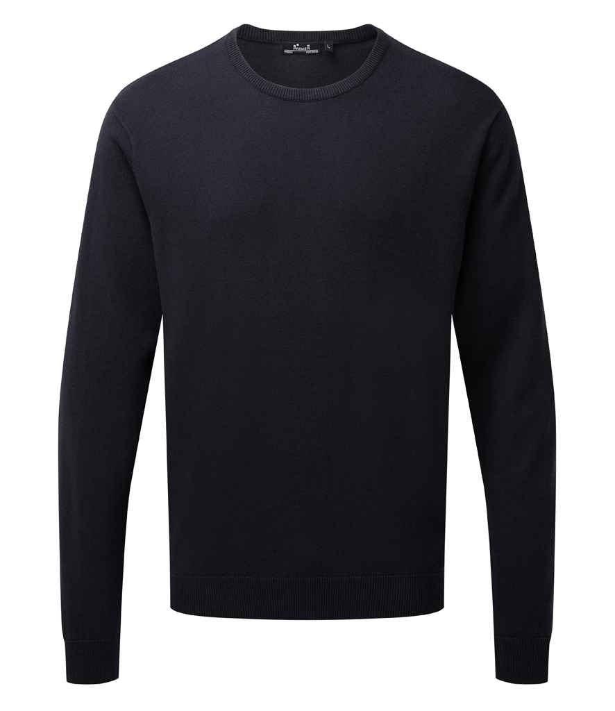 Premier - Cotton Rich Crew Neck Sweater - PR692 BLK XXS