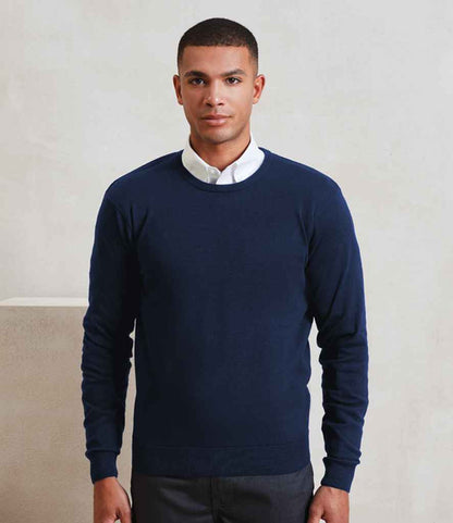 Premier - Cotton Rich Crew Neck Sweater - PR692 NAV XXS