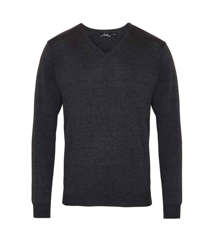 Premier - Knitted Cotton Acrylic V Neck Sweater - PR694 NAV XXS