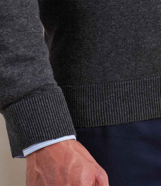 Premier - Knitted Cotton Acrylic V Neck Sweater - Pierre Francis