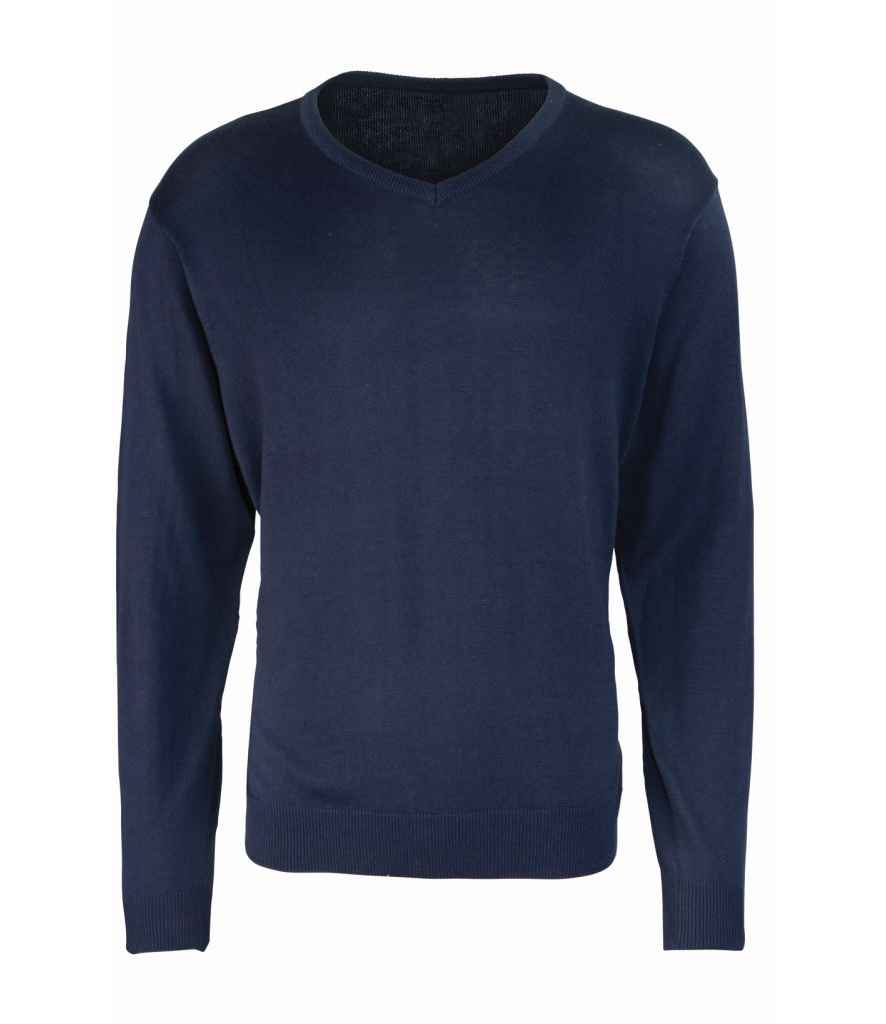 Premier Knitted Cotton Acrylic V Neck Sweater - Pierre Francis
