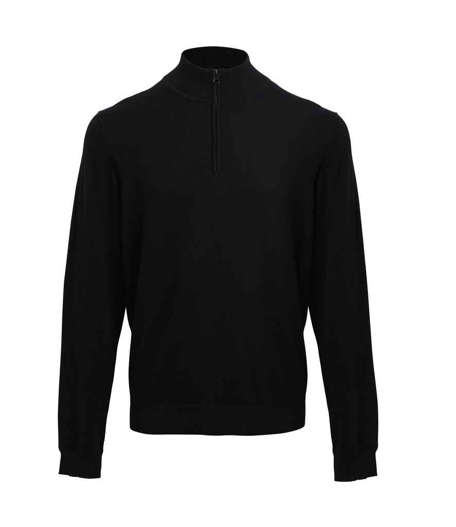 Premier - Zip Neck Sweater - PR695 BLK XS