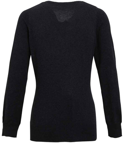 Premier - Ladies Knitted Cotton Acrylic V Neck Sweater - Pierre Francis