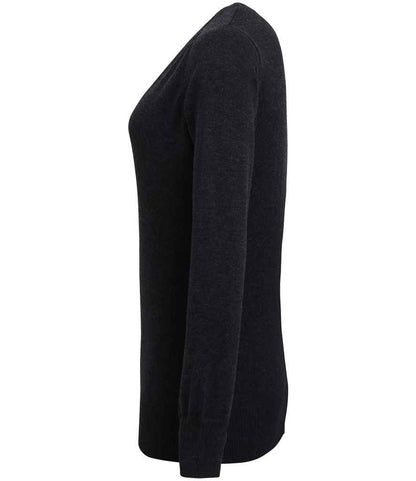 Premier - Ladies Knitted Cotton Acrylic V Neck Sweater - Pierre Francis