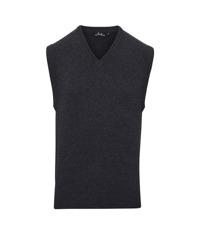 Premier - Sleeveless Cotton Acrylic V Neck Sweater - PR699 BLK XS