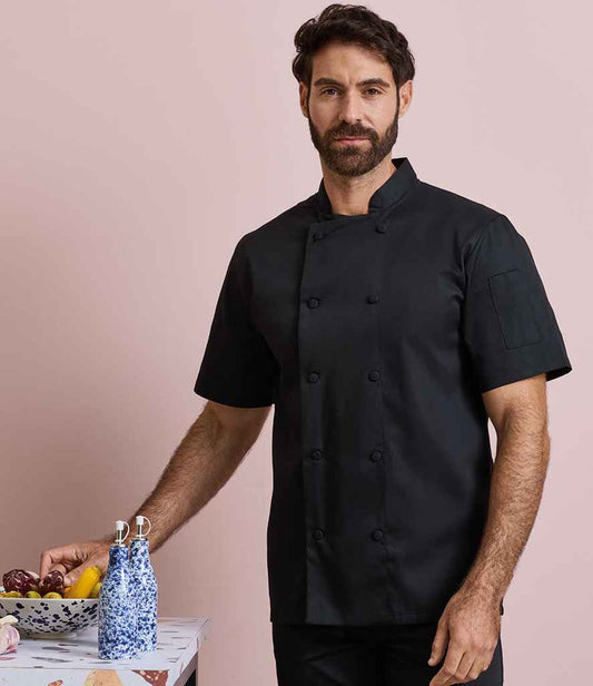 Premier - Coolchecker® Short Sleeve Chef's Jacket