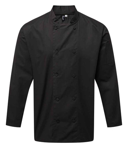 Premier - Coolchecker® Long Sleeve Chef's Jacket - PR903 BLK XS