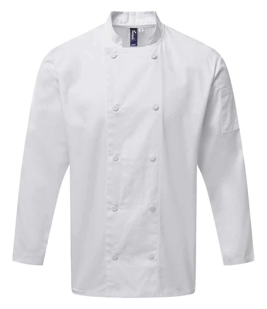 Premier - Coolchecker® Long Sleeve Chef's Jacket - PR903 BLK XS