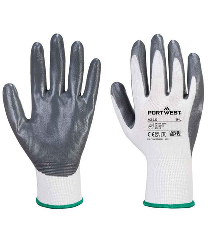 Portwest Flexo Grip Nitrile Gloves - PW074 GRE M