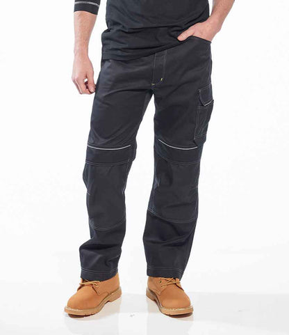 Portwest - PW3 Lightweight Stretch Trousers - PW1004 BLK 30/R