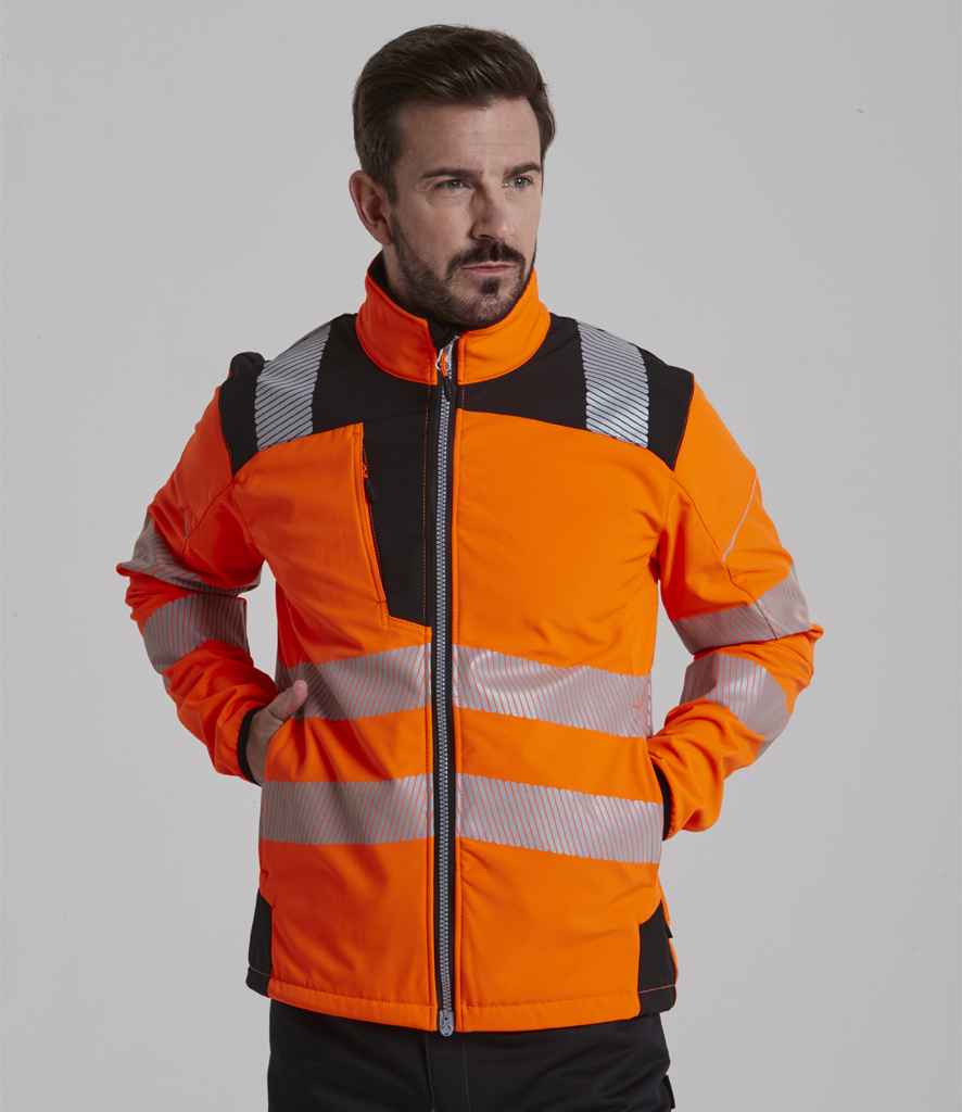Portwest - PW3 Hi-Vis Soft Shell Jacket - PW1011 OR/BK S