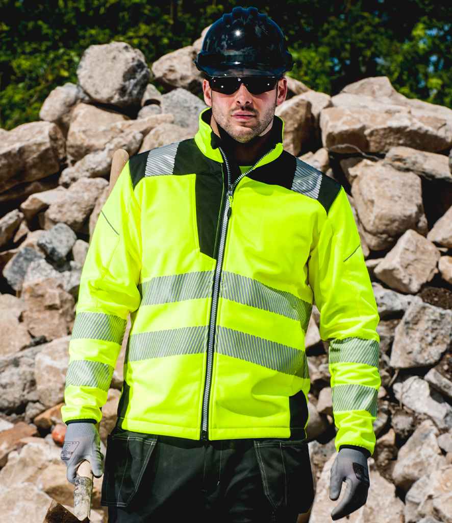 Portwest - PW3 Hi-Vis Soft Shell Jacket - PW1011 YL/BK S