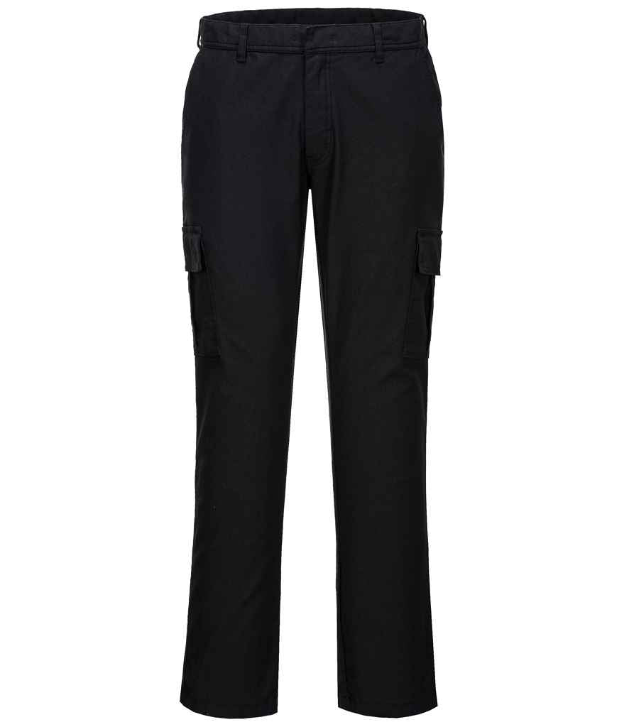 Portwest - Stretch Slim Combat Trousers - PW1201 BLK 30/R