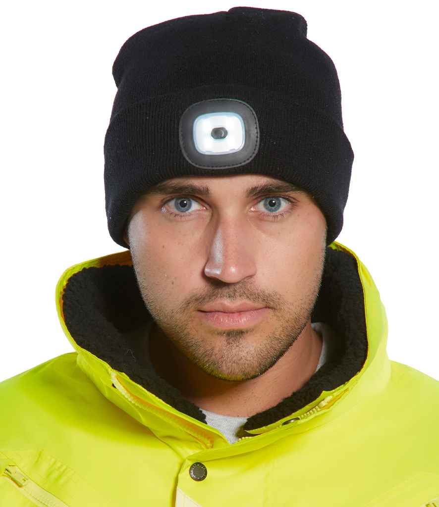 Portwest - LED Head Light Beanie - PW667 BLK ONE