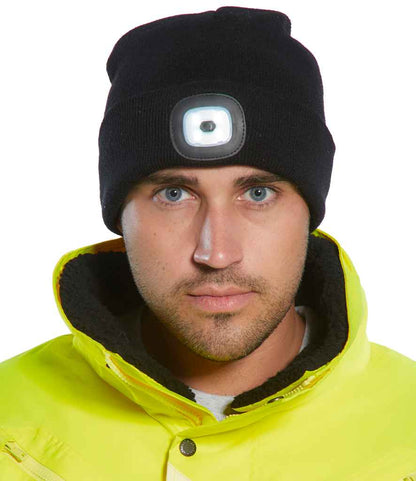 Portwest - LED Head Light Beanie - PW667 BLK ONE