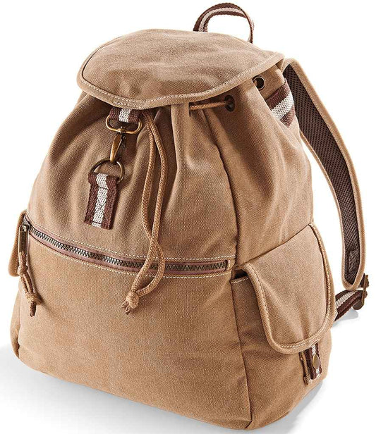 Quadra - Vintage Canvas Backpack - QD612 SAH ONE