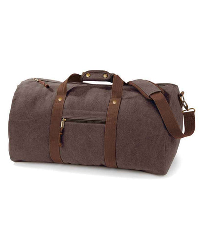 Quadra - Vintage Canvas Holdall - QD613 VBN ONE