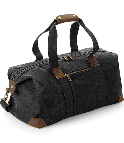 Quadra - Heritage Waxed Canvas Holdall - QD650 BLK ONE