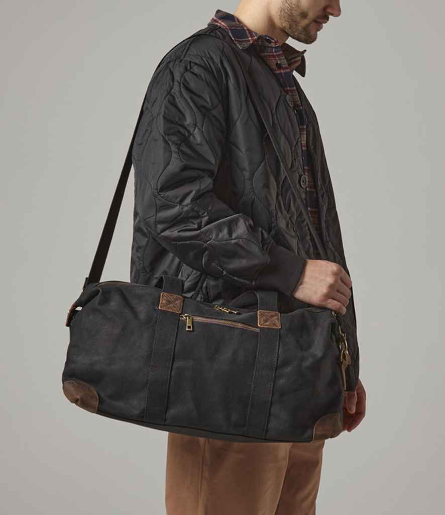 Quadra - Heritage Waxed Canvas Holdall - QD650 BLK ONE