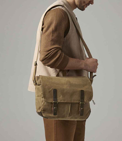 Quadra - Heritage Waxed Canvas Messenger - QD653 DSN ONE