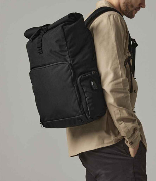 Quadra - Q-Tech Charge Roll-Top Backpack - QD995 BLK ONE