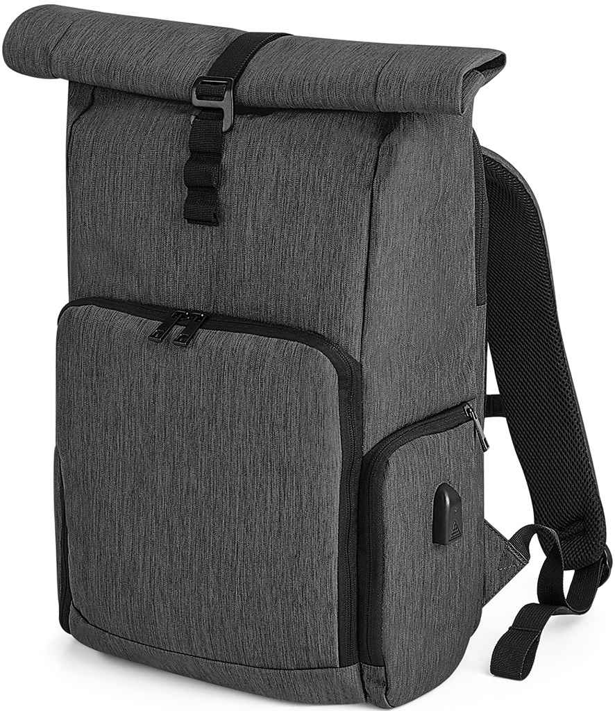 Quadra - Q-Tech Charge Roll-Top Backpack - QD995 GRA ONE