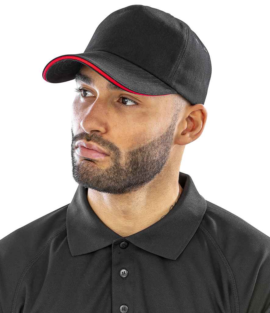 Result - Heavy Cotton Drill Pro-Style Cap - RC010P BLK ONE