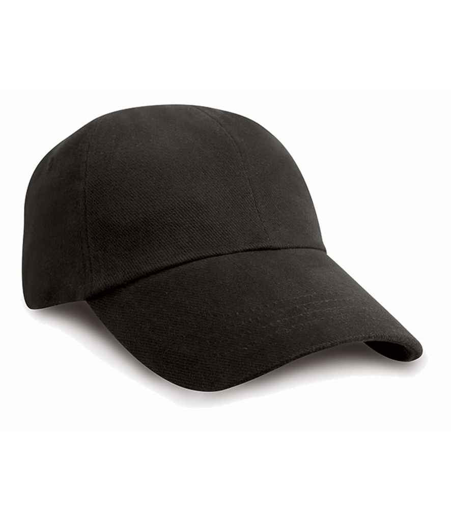 Result - Low Profile Heavy Brushed Cotton Cap - RC024 BLK ONE