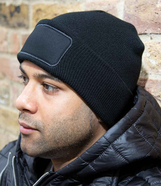 Result - Core Double Knit Printers Beanie - RC027 BLK ONE