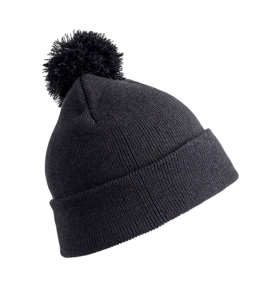 Result - Core Kids Pom Pom Beanie - RC028B BLK ONE