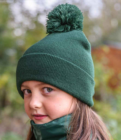 Result - Core Kids Pom Pom Beanie - RC028B BOT ONE