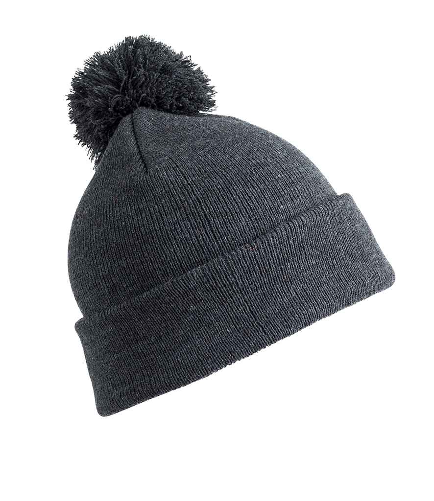 Result - Core Kids Pom Pom Beanie - RC028B GRE ONE
