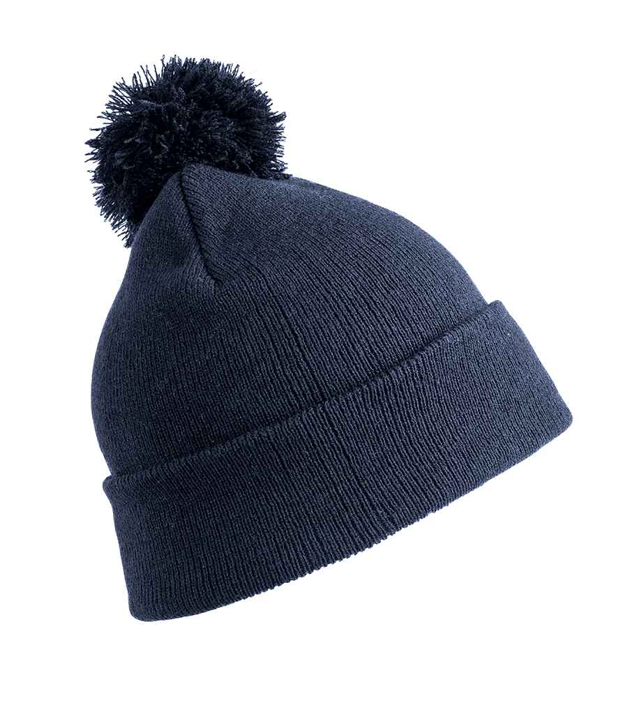 Result - Core Kids Pom Pom Beanie - RC028B BLK ONE